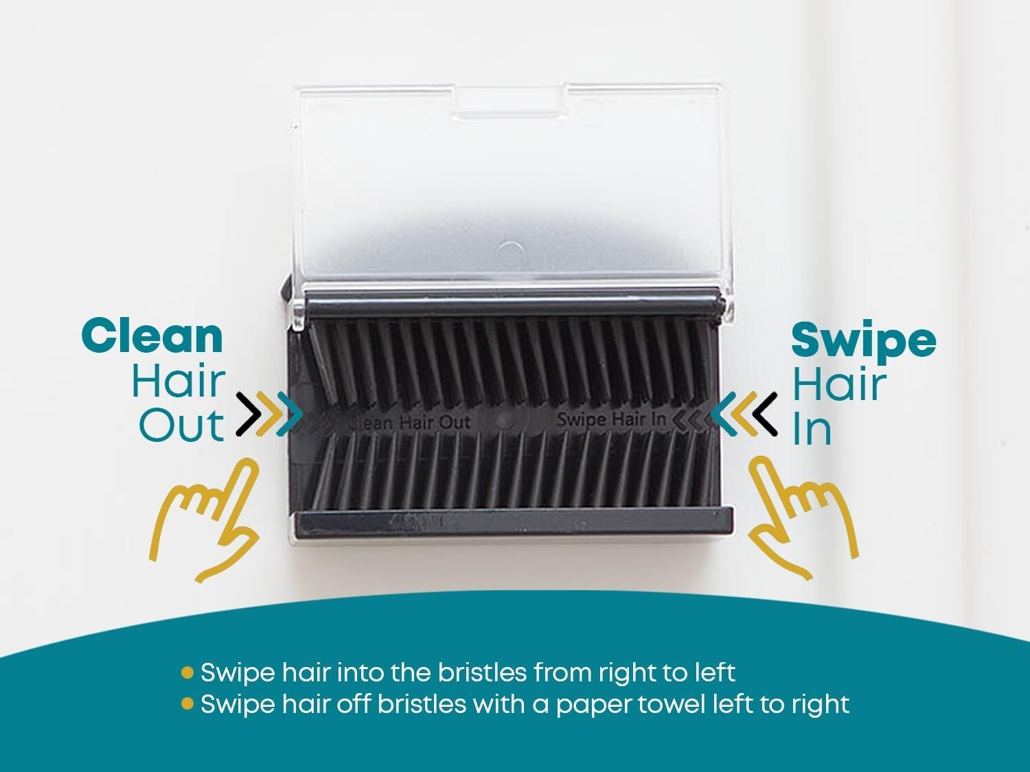 HairShroom - Reusable Shower & Bathtub Wall Hair Catcher Hair Grabber