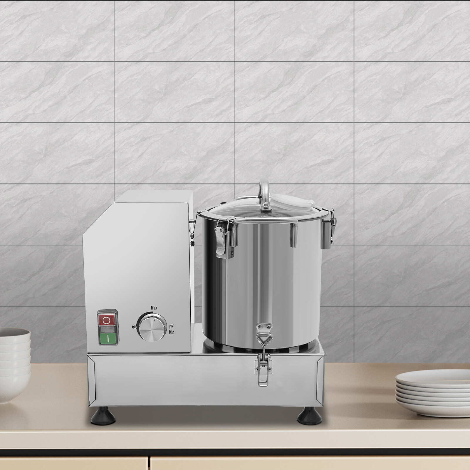 6L Commercial Food Processor 1200W Stainless Steel Vegetable Meat Chopper