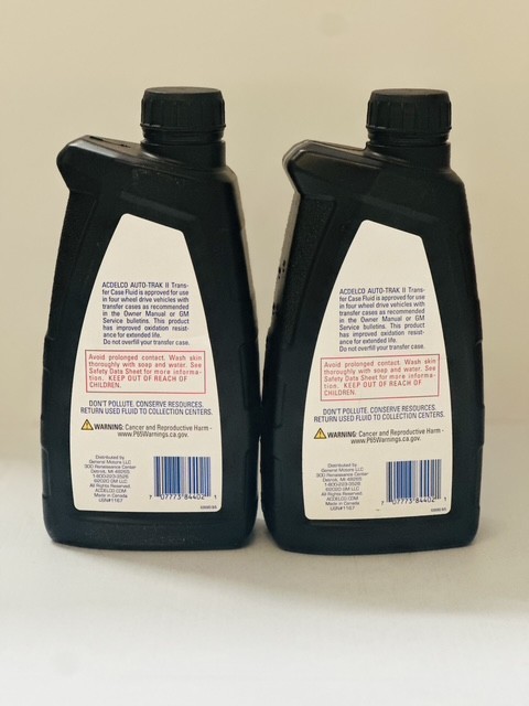 New 2pk - Genuine GM ACDelco Auto-Trak II Transfer Case Fluid 33.8oz 88900402