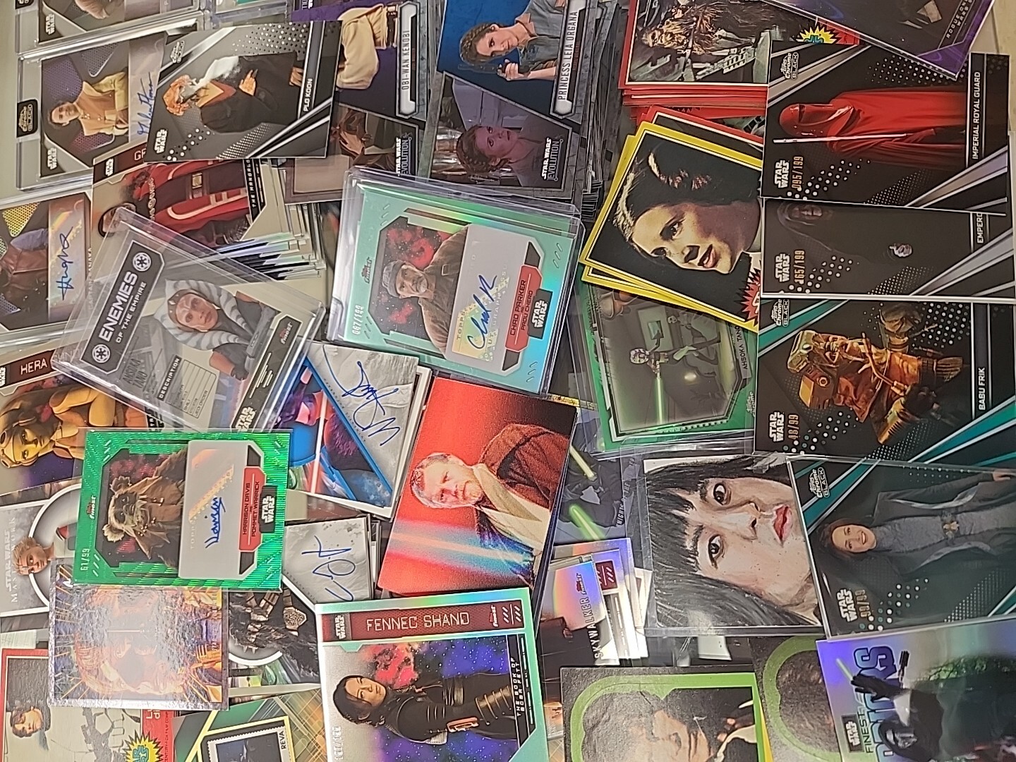 Star Wars Card Collection Lot Autos , Refractors, Numbered & More Vintage To New