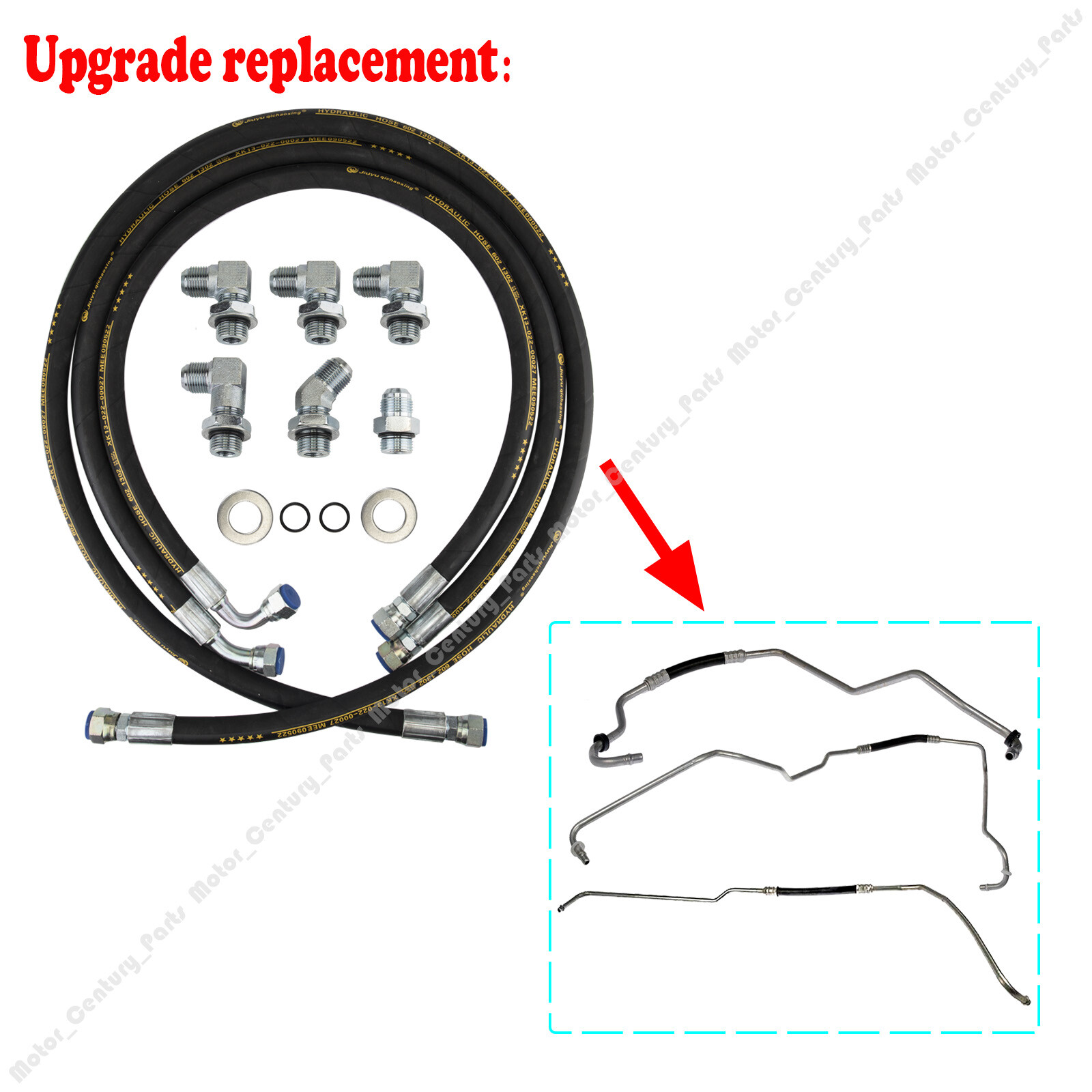 Duramax Transmission Cooler Lines Hoses Kit For 06-10 Chevy / GMC 6.6L w/Allison