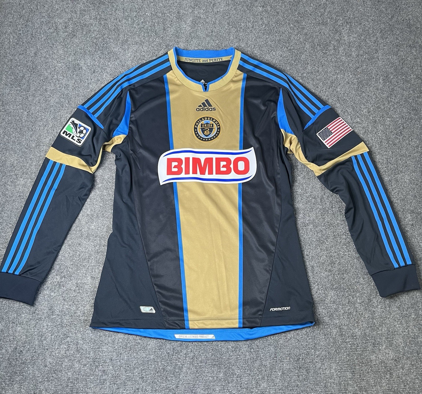 Adidas Philadelphia Union Soccer Football Jersey MLS  Mens L Long Sleeve