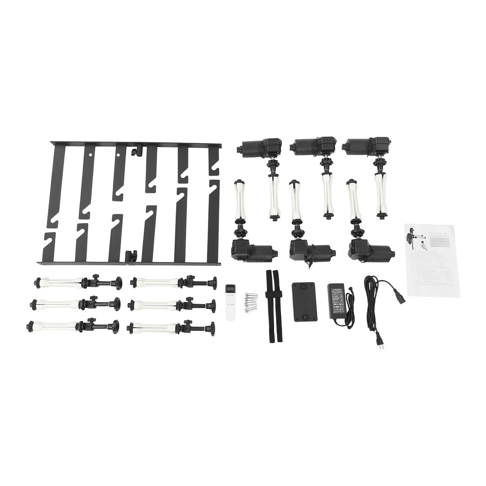Motorized 6-Roller Backdrop Support System Wall Mount Photo Video w/ Remote