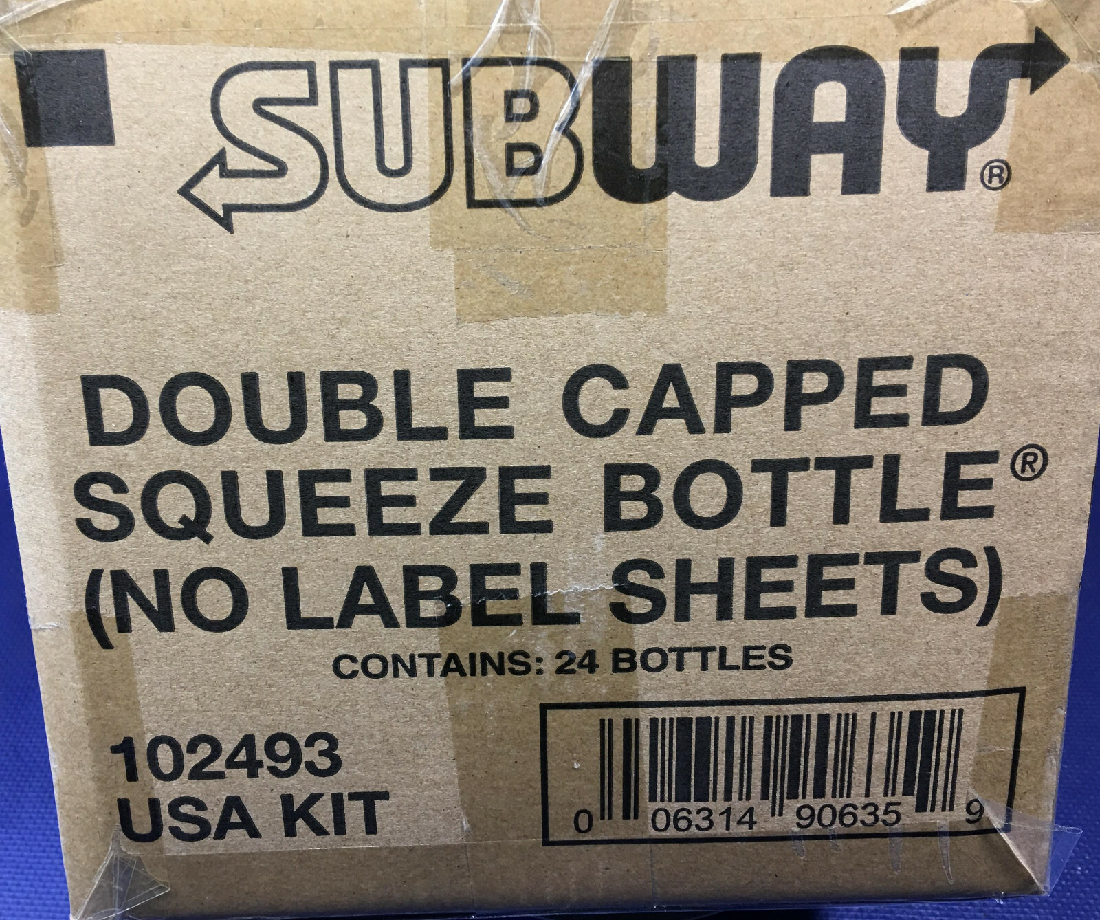 FIFO - 16 oz Squeeze Bottle (24-Pack) double capped ended sauce subway sandwich