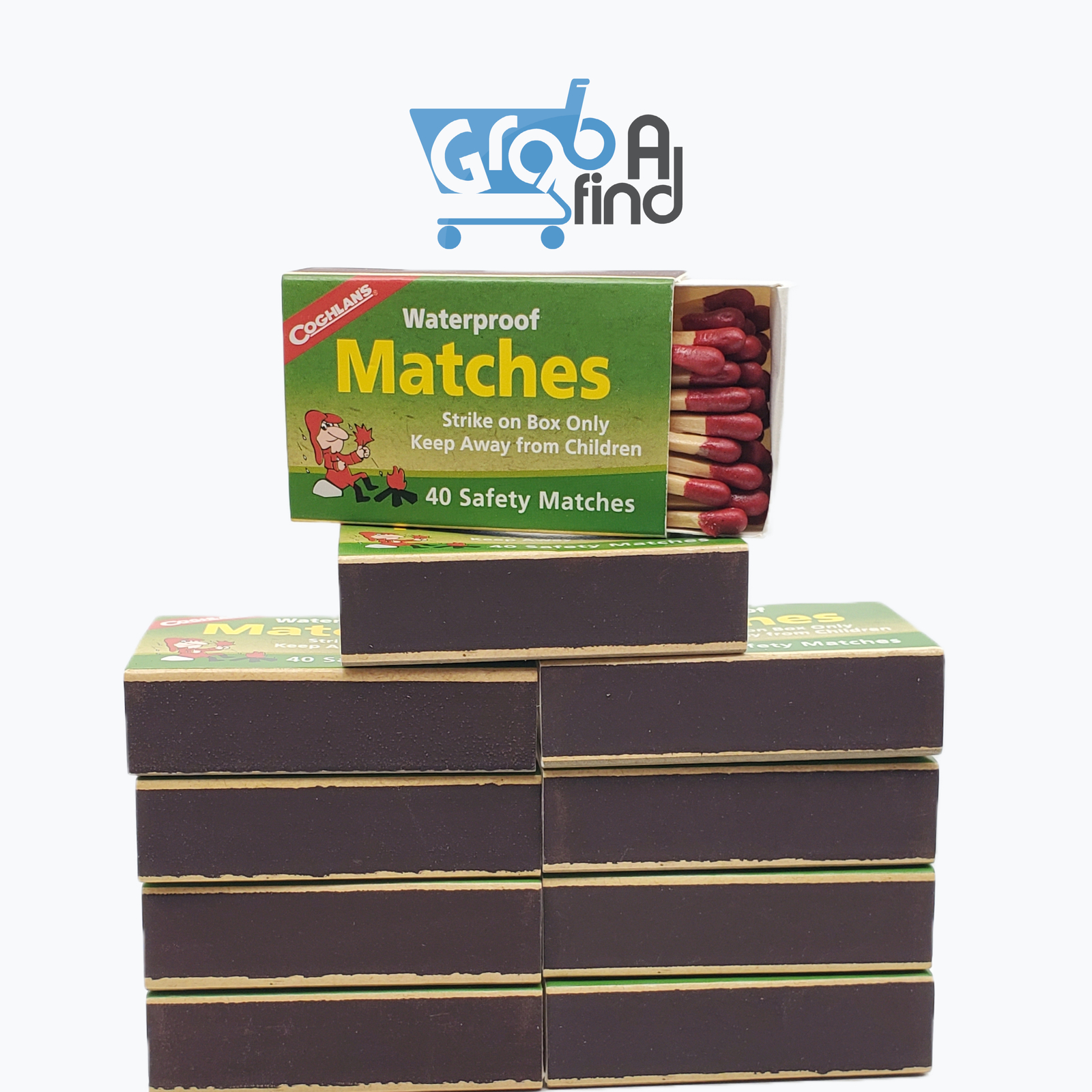 Coghlan's Waterproof Matches, #529, 10 Pack 40 Matches/box-(400 Matches Total)
