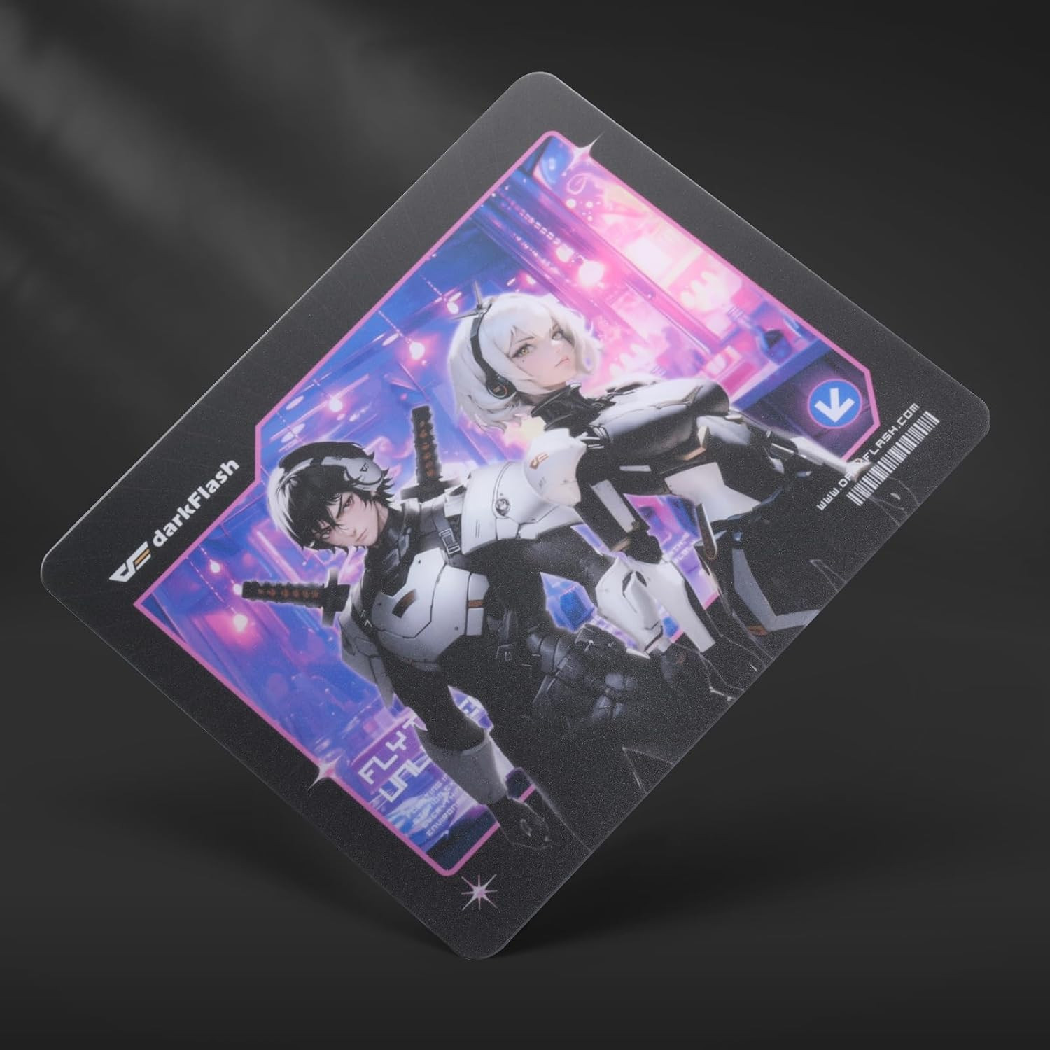 Darkflash Glass Mouse Pad 13.8×11.8 Inch, Ultra-Smooth Tempered Surface, Precisi