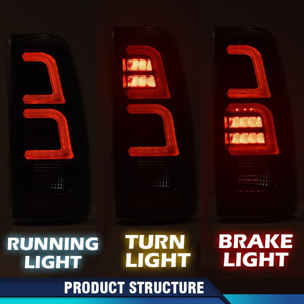 LED Tail Lights Taillight Assembly for Chevy Silverado GMC Sierra 1999-2007