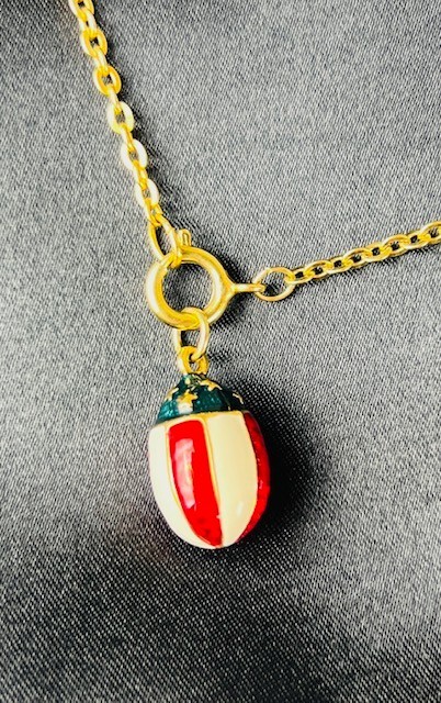 Joan Rivers Faberge Egg Charm Necklace