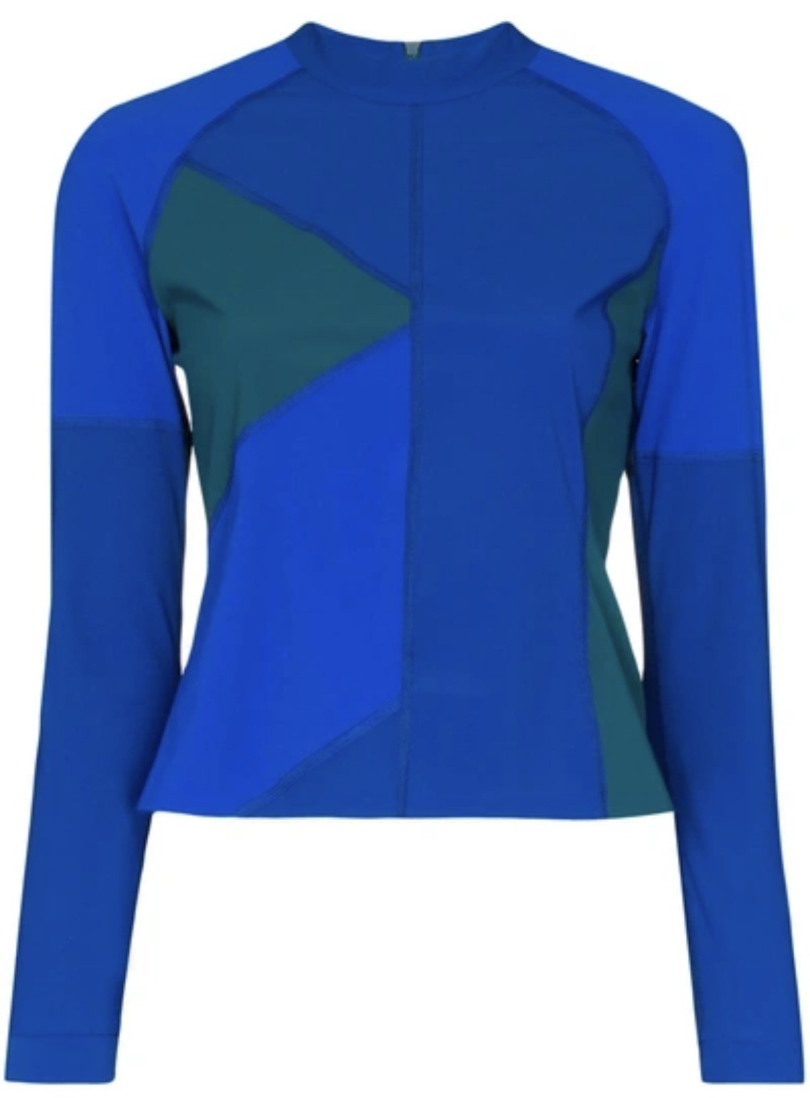 LNDR Malibu Color Blue Block Design  Rashguard Top Size Small  NWT  Retail $180