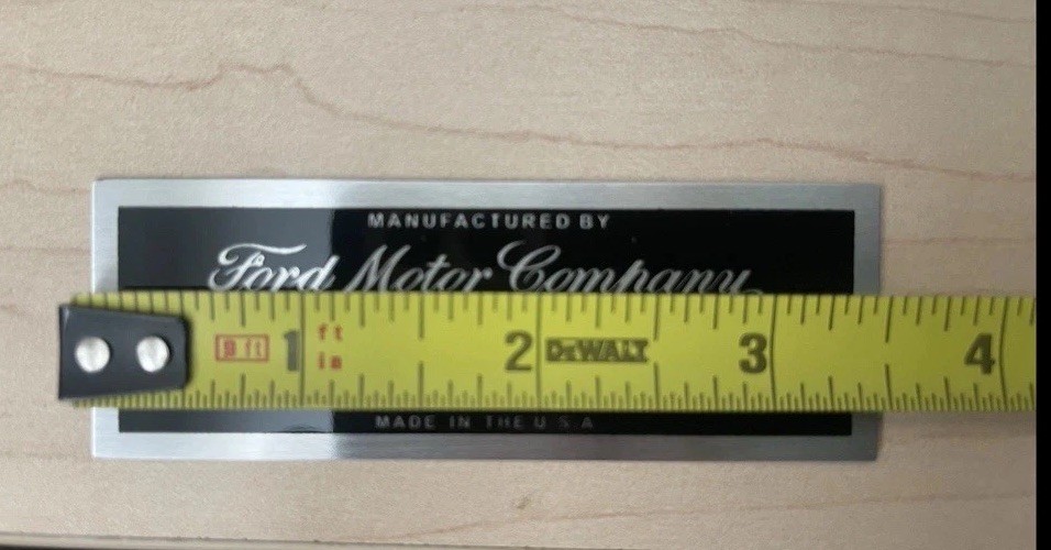 FORD SERIAL NUMBER DATA PLATE MODEL A/B TAG CAR OR TRUCK STAMPED w/ INFORMATION