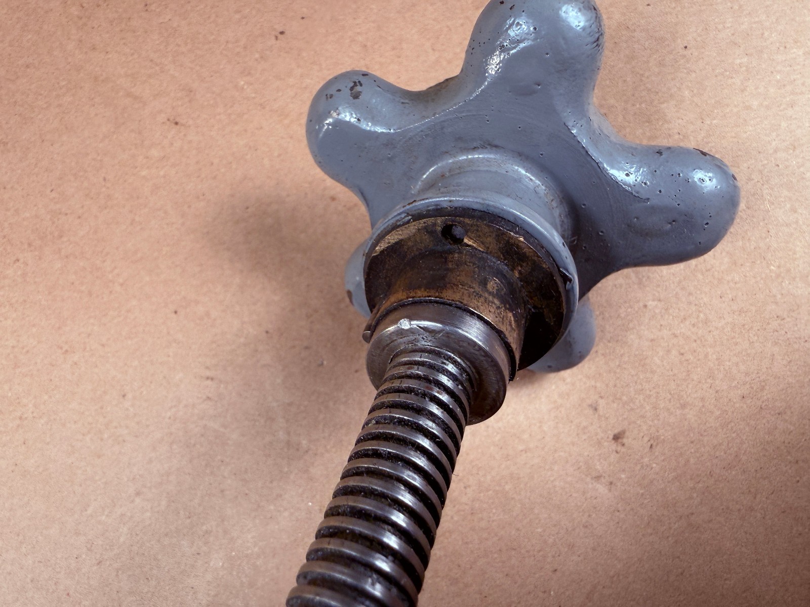 Vintatge Horizontal Milling Saddle Cross Slide Leadscrew Brass Nut + Knob