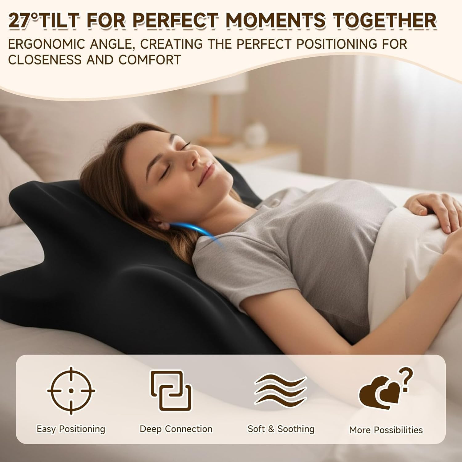 Sweet Spot Pillow Chiro Monk Pillows for Couples Ergonomic Memory Foam 27° Angle