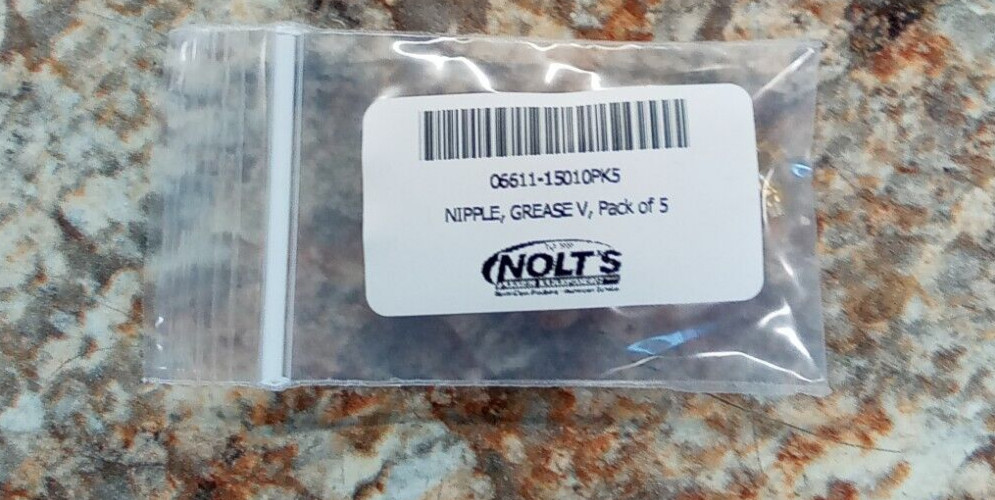 5 Pack New Genuine OEM Kioti Grease Nipple Fitting 06611-15010 on Backhoe Loader