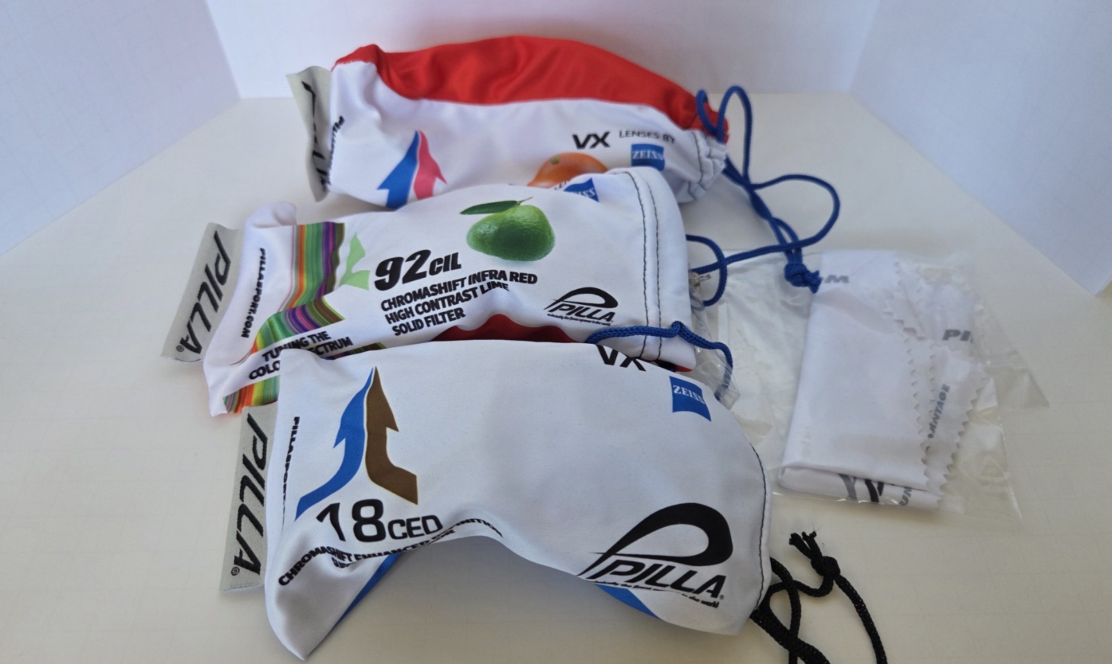 Pilla Outlaw X6 Safety Glasses Set, Interchangeable Lenses, Pink/Yellow/Blue