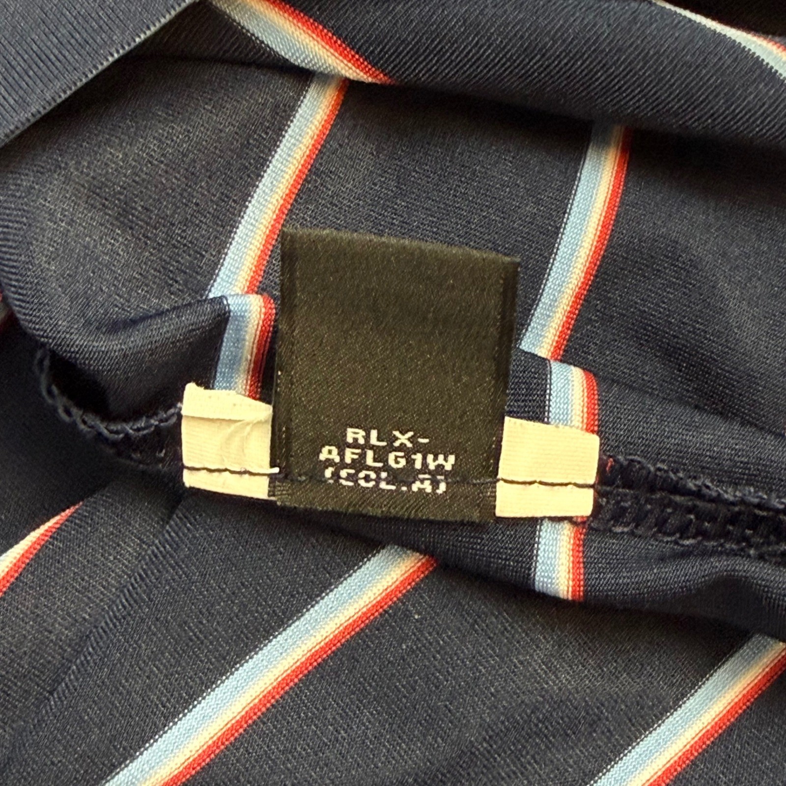 RLX Ralph Lauren Men's Golf Polo Shirt Navy Stripe Size M