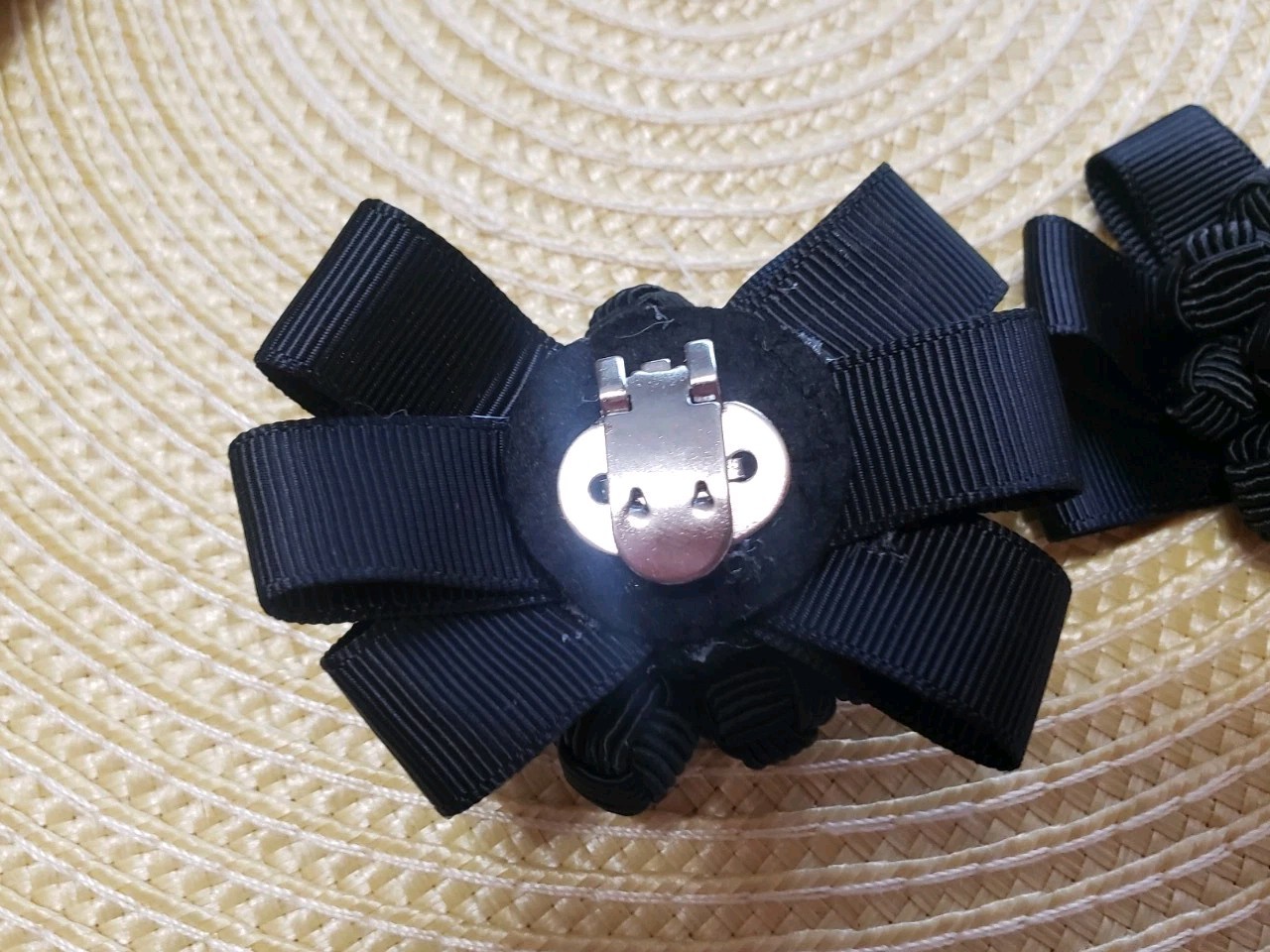 Vtg Shoe Clips BLACK 2.75" x 2" Wedding Everyday Awesome EUC