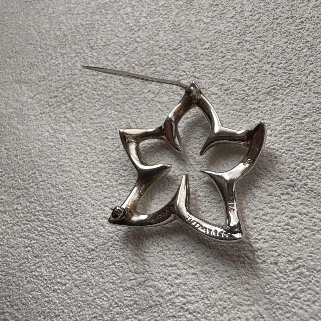 Tiffany & Co. Plumeria Flower Brooch Pin Sterling Silver SV925 No Box Rare