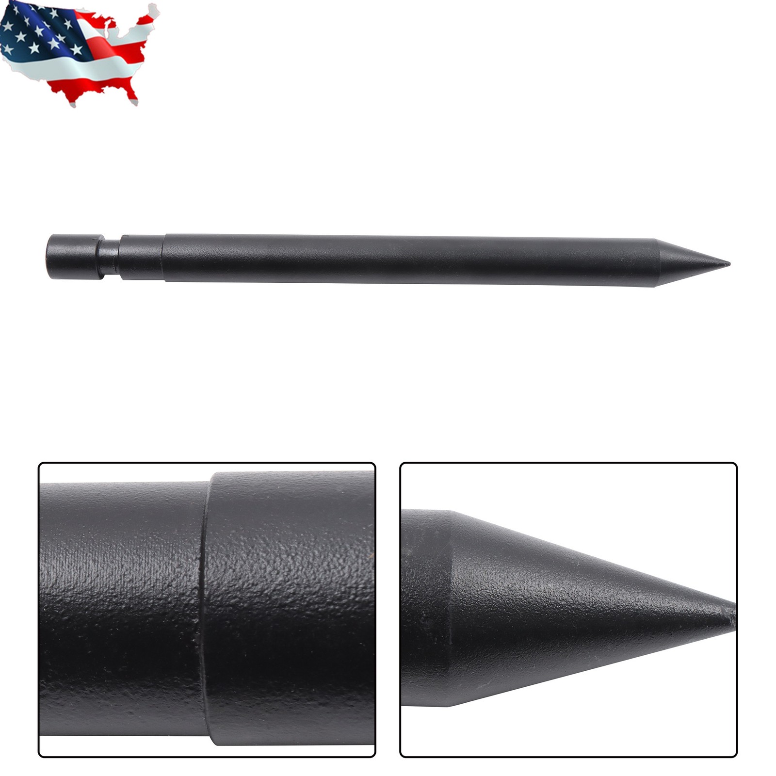 Tractor 39" Hay Spear With Fork 1600lbs Loading Capacity For Skid Steer Loader