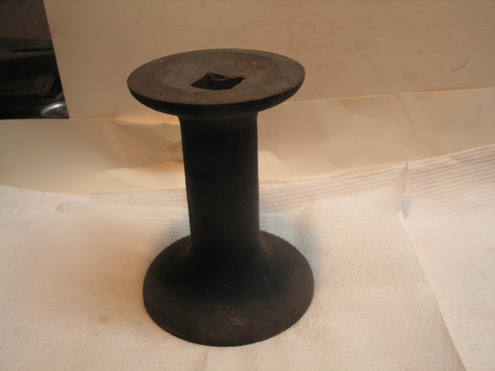 Antique Cast Iron SPOOL Large Boat Dock Tie Down Cleat Marine Decoration SQUARE