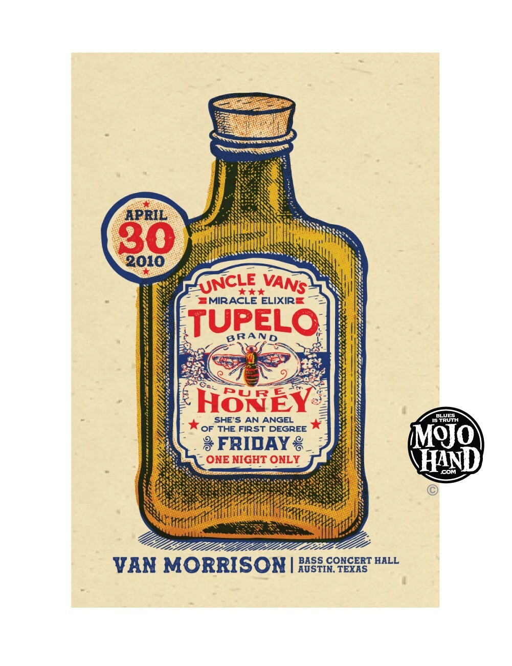 Van Morrison concert poster - 2010 - Texas show
