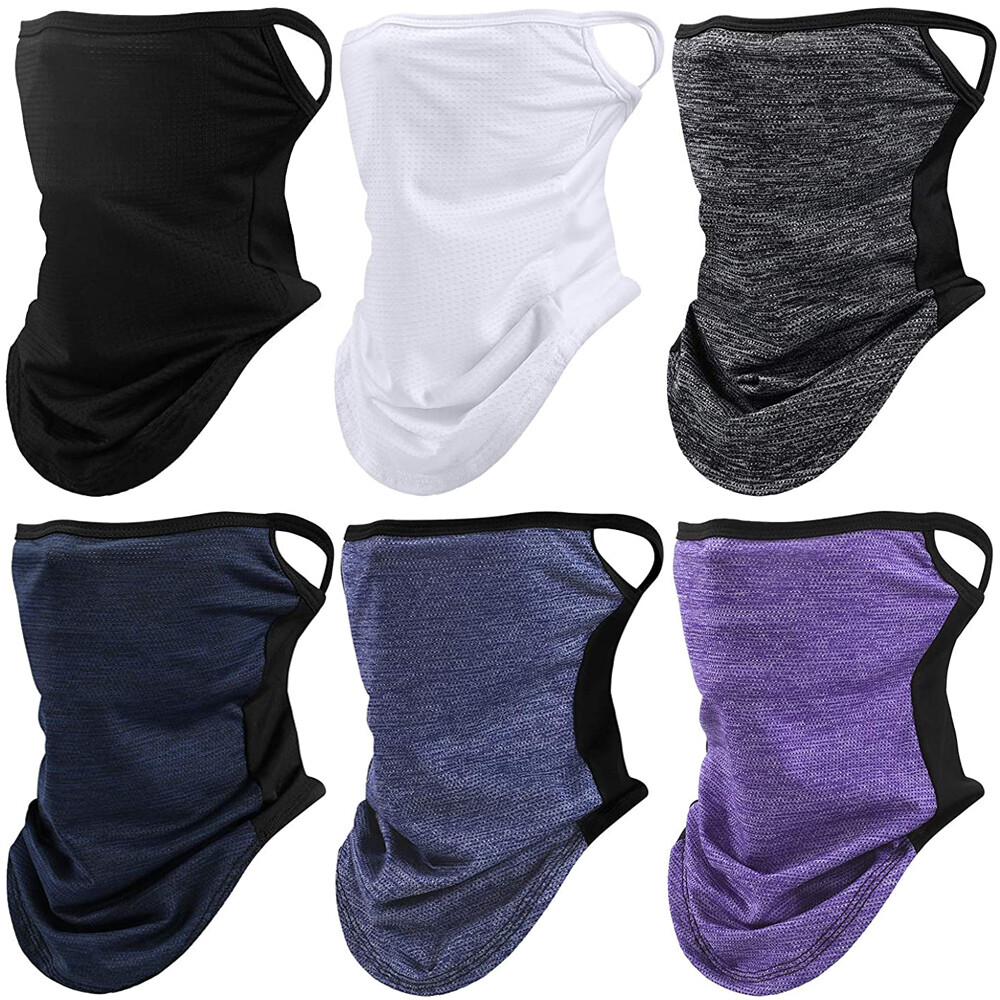 Balaclava Neck Gaiter with Ear Loops Scarf Bandana UV Sun Protection Face Mask