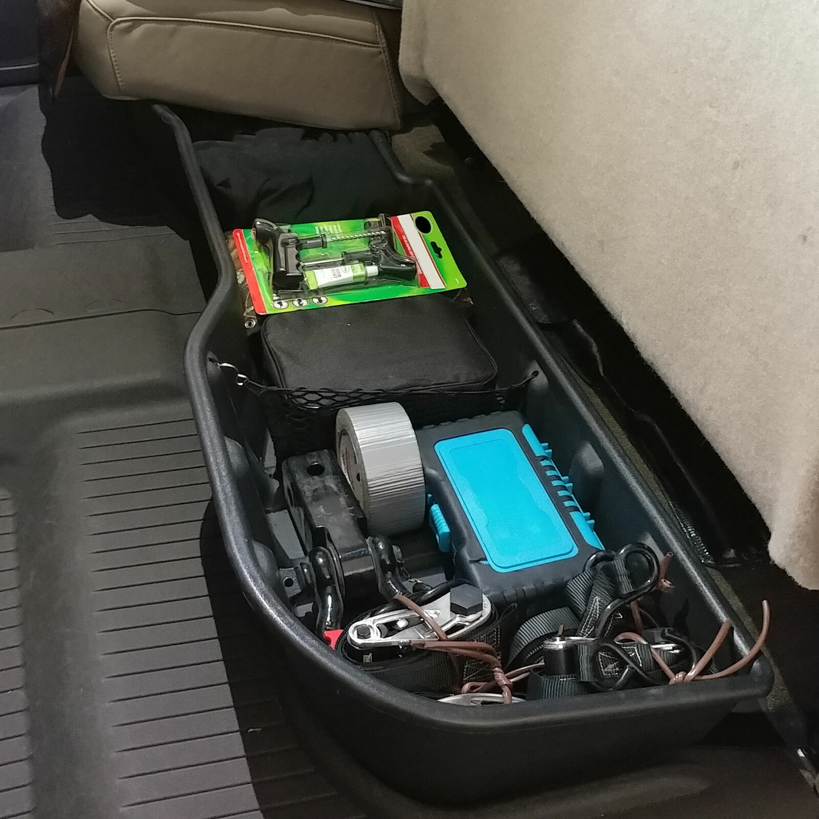 Underseat Storage Box For 07-18 Chevy Silverado Sierra 1500 2500 3500 Crew Cab