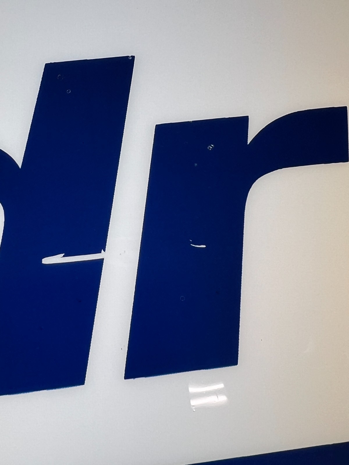 BF Goodrich Lighted Tire Dealer Sign White Blue Letters Single Sided Hanging