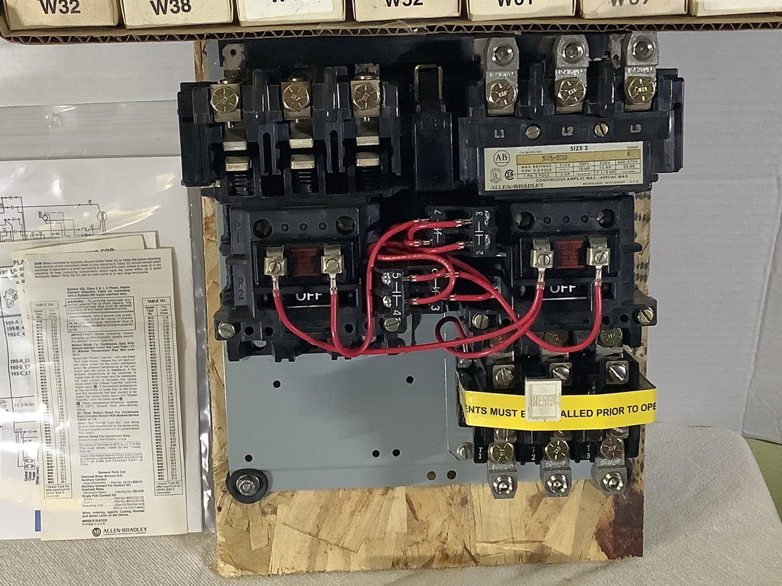 Allen-Bradley 505-COD Nema Size 2 Reversing Magnetic Starter NEW Ships same day!