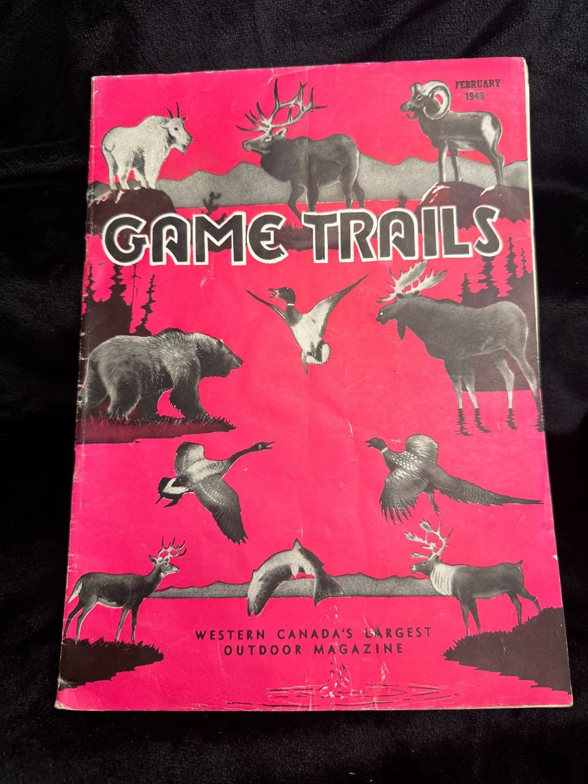 Western Canada's Game Trails 1948 Hunting Vintage Magazine Fish Outdoors BC #564