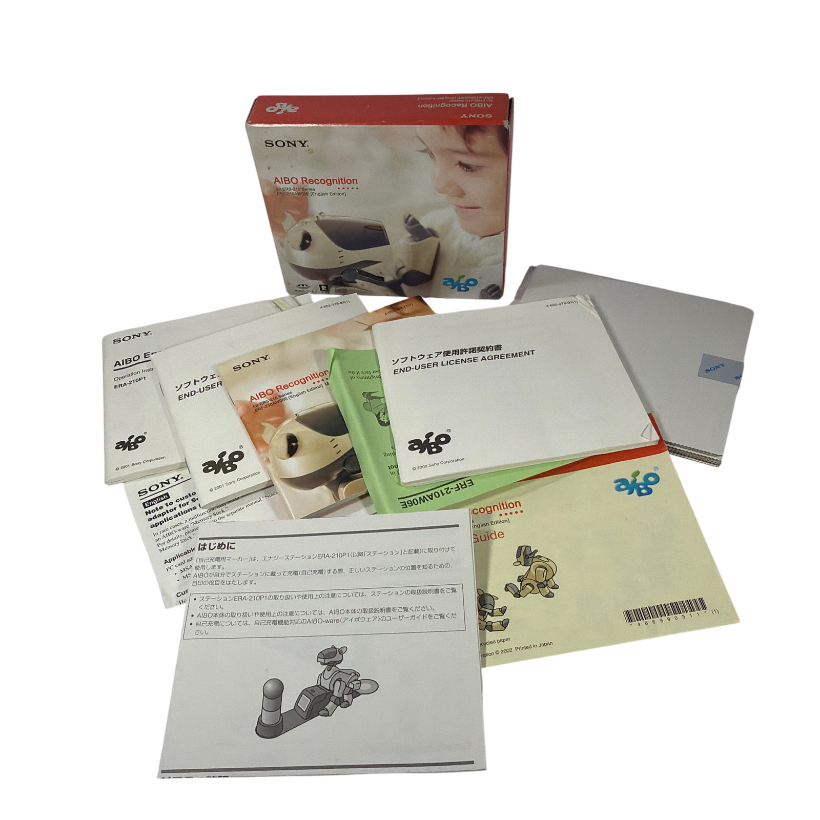 Sony AIBO Recognition ERF-210AW06E Original Box and Manuals Only