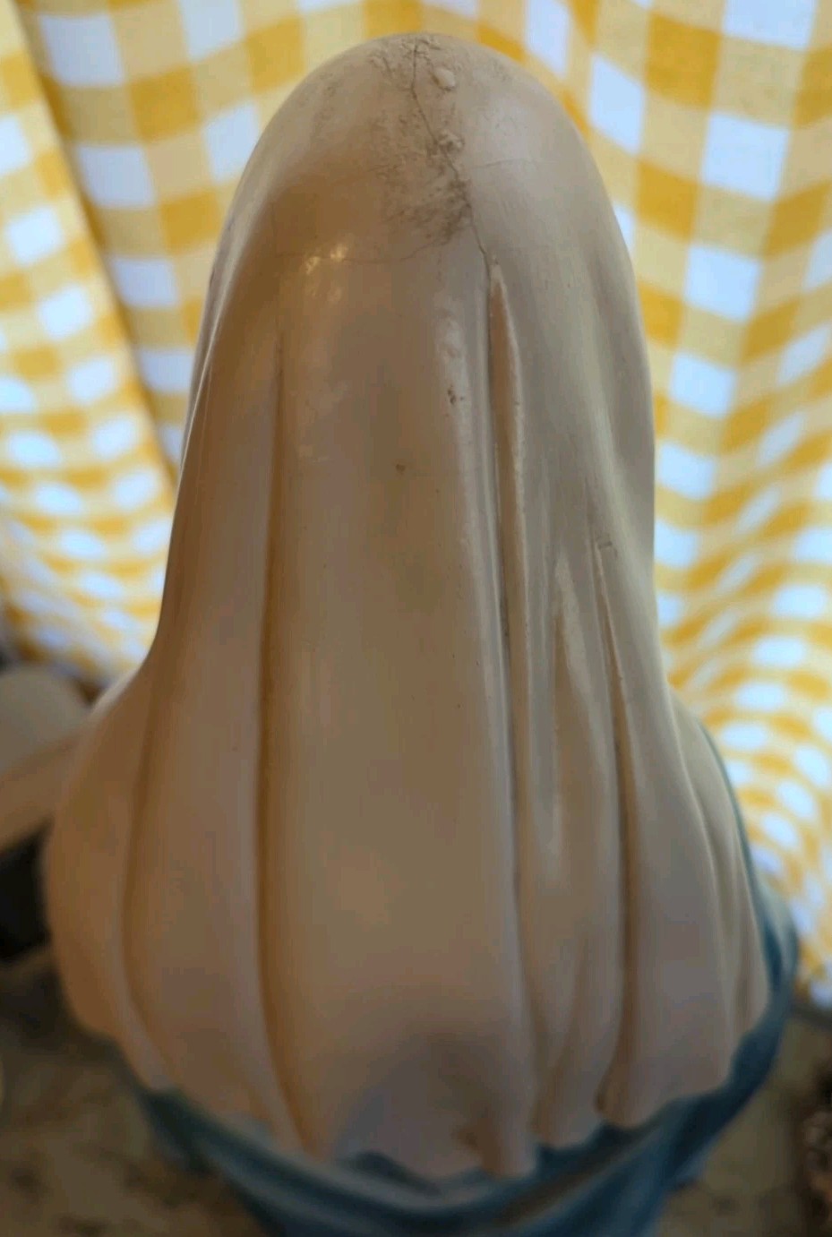 Beautiful Older Plaster Chalkware Statue of Mary, Our Lady of Grace, 26 1/4" T