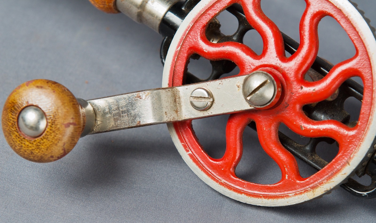 Vintage Millers Falls 2-A Eggbeater Hand Drill USA Wood Handle