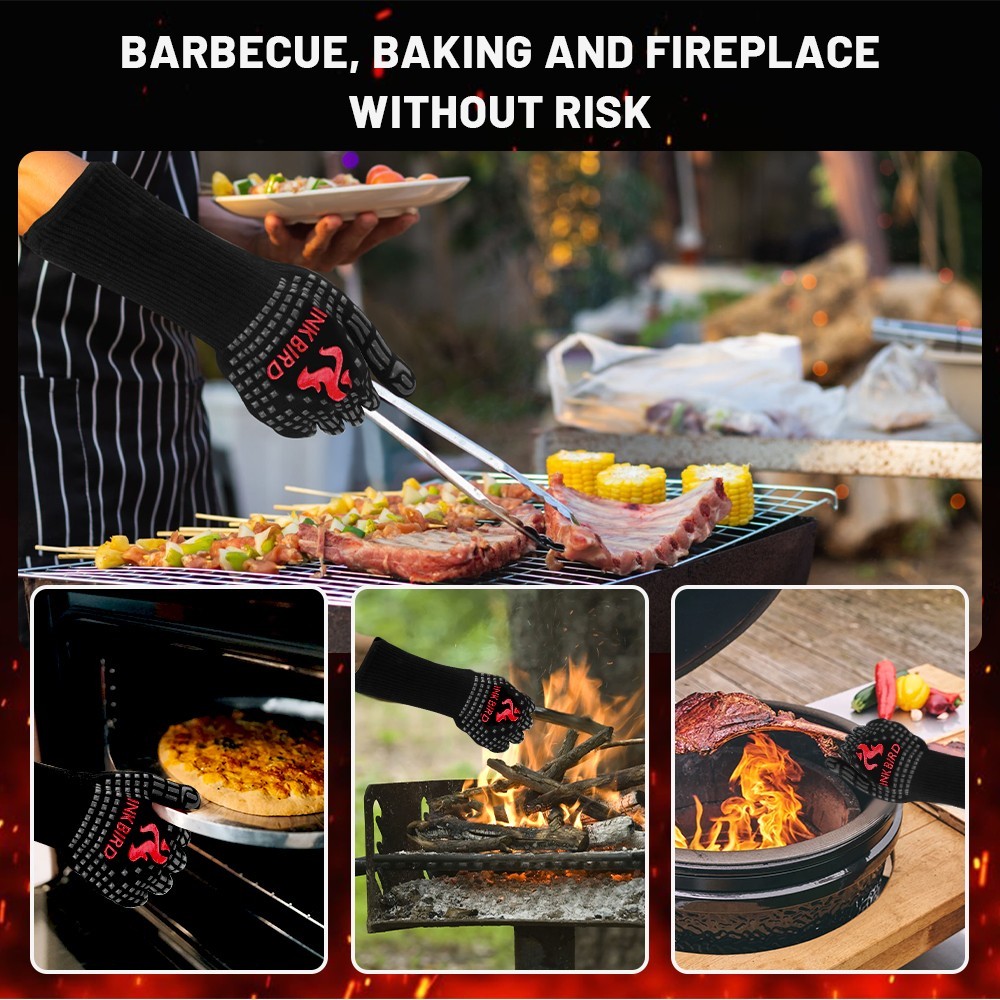 INKBIRD Wireless Meat Thermometer 5G WiFi BBQ Smoker Oven Mitts Grilling Gloves