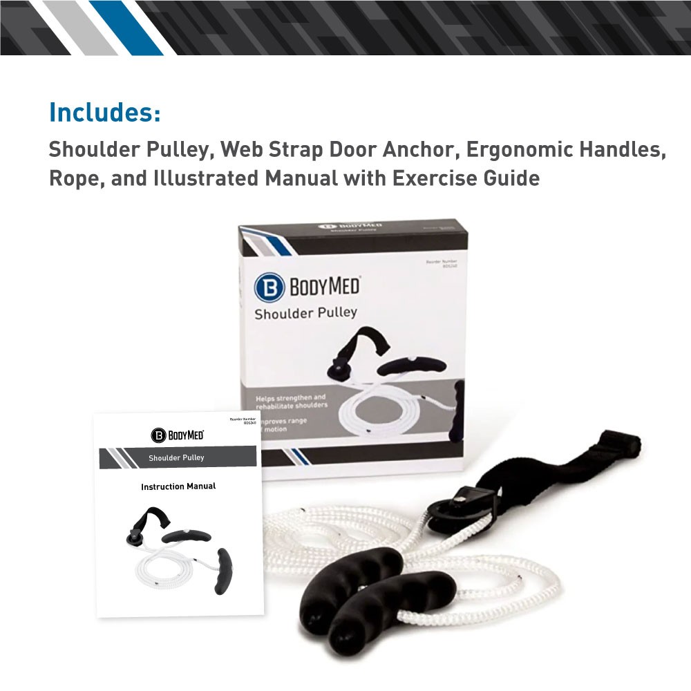 BodyMed Premium Shoulder Pulley – at-Home Rehab System – Over-The-Door