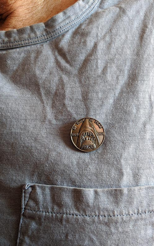 JAWS Coin 1975 2025 Anniversary Metal Coin shark Jaws Movie