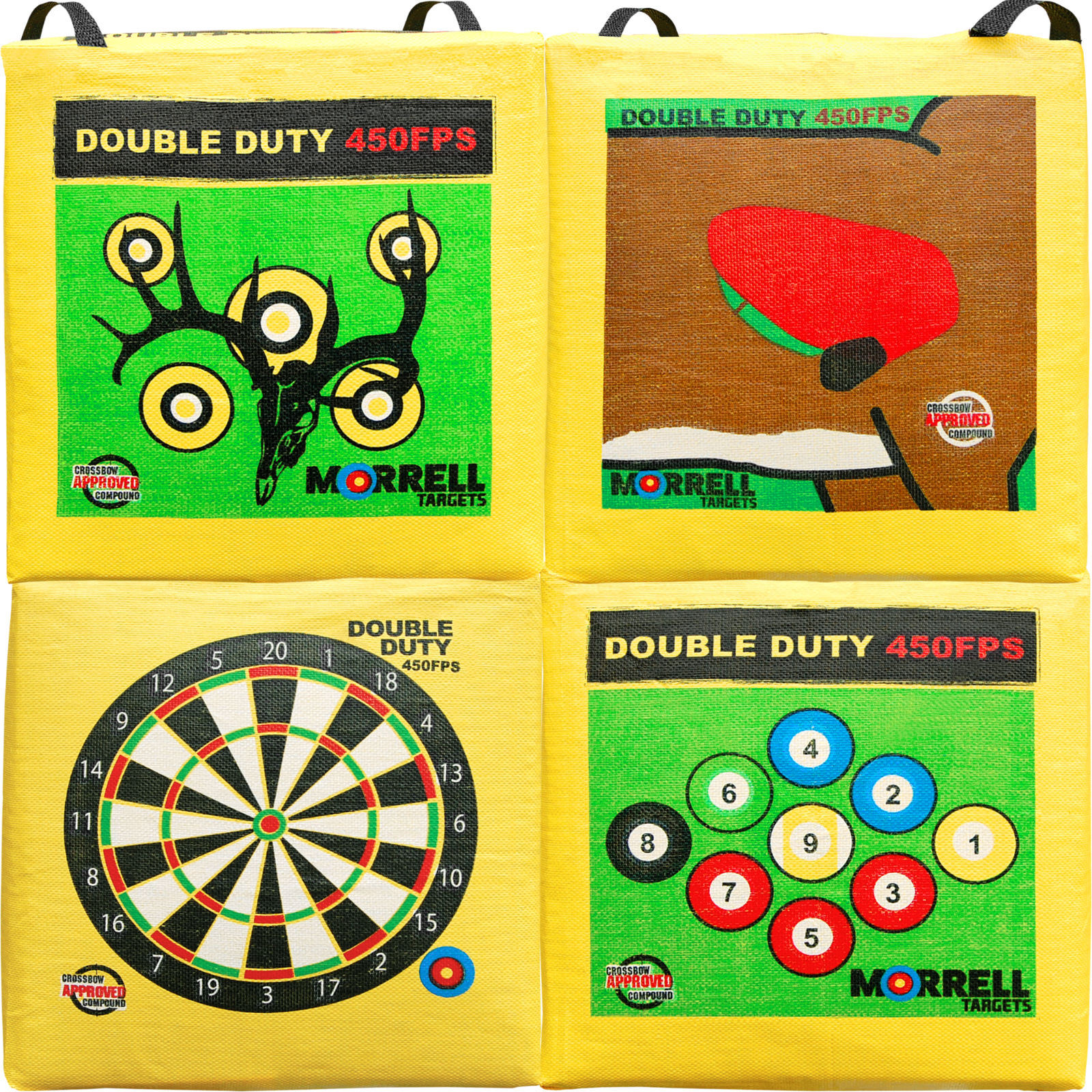 Morrell Double Duty Archery Target Crossbow Compatible | 4 Sided Shooting
