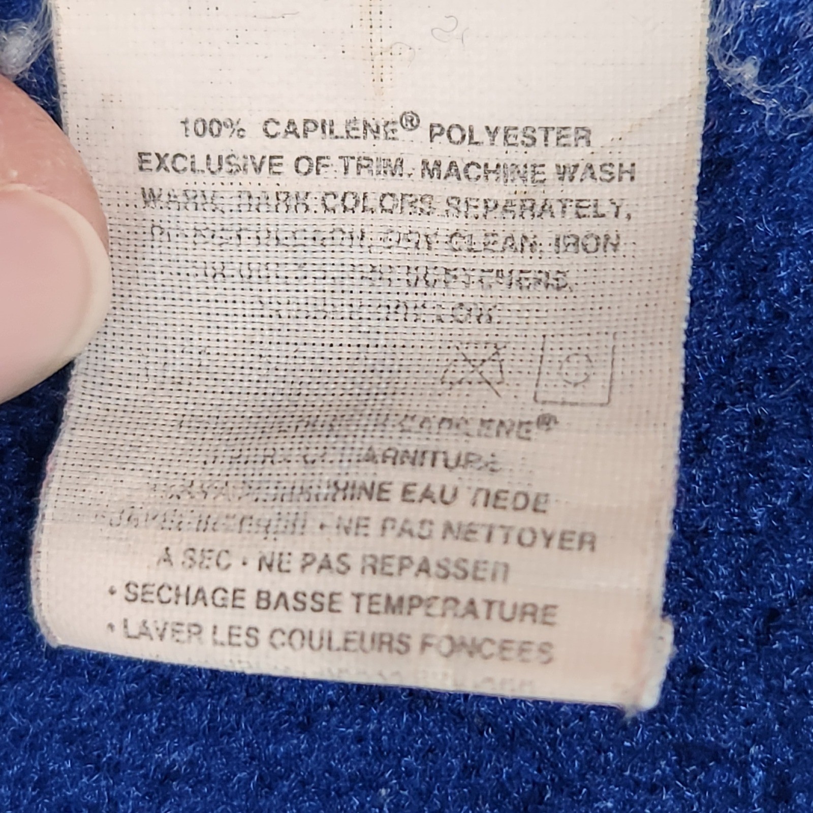 Vintage Patagonia Capilene Fleece 1/4 Zip T Pullover Mens XXL Blue Sweater USA