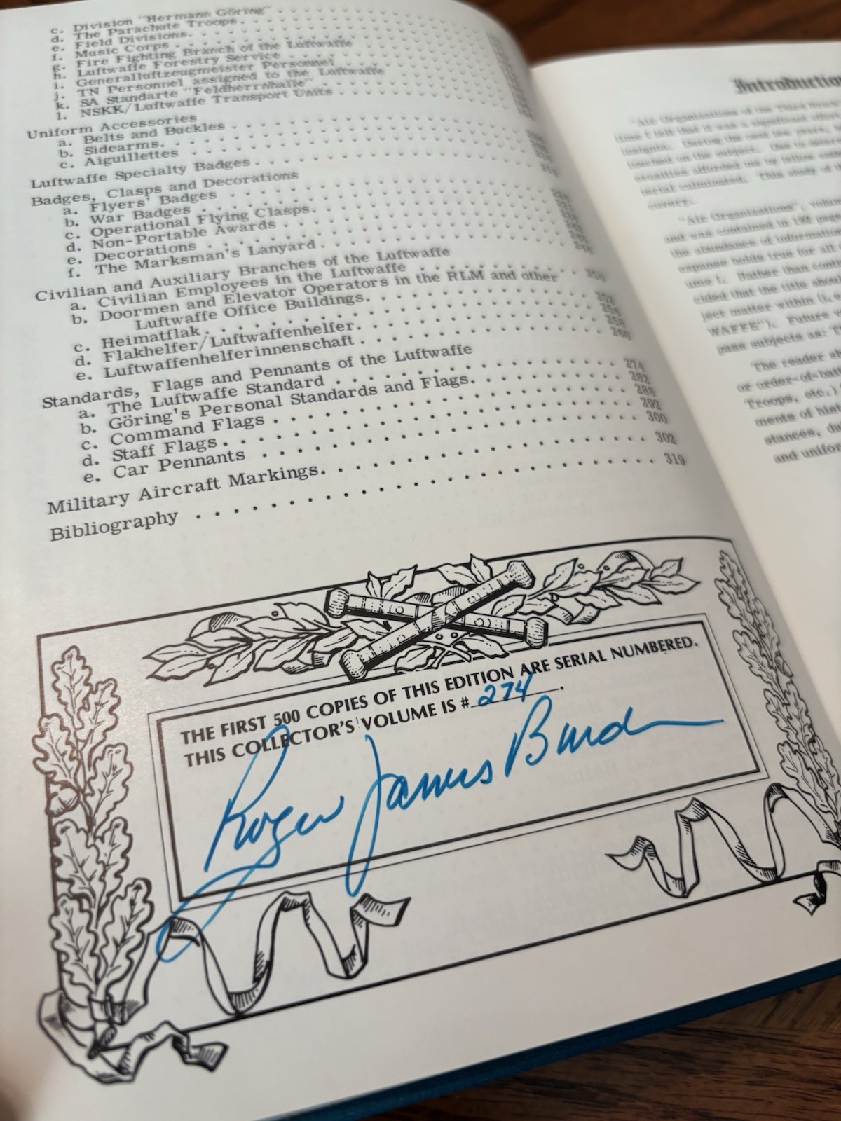 The Luftwaffe: Signed By Roger Bender 1ST EDITION