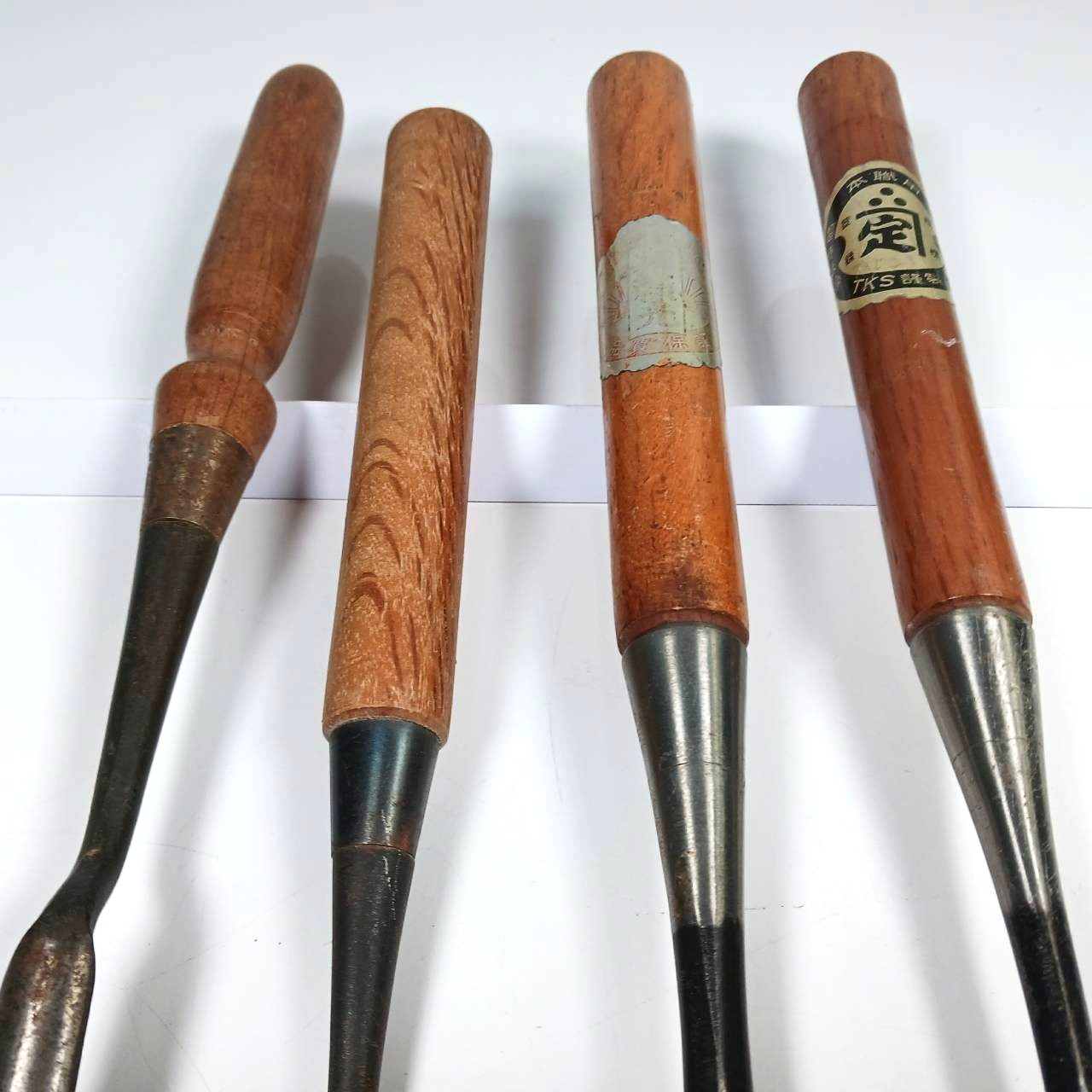 Japanese Nomi Chisel set of 4 KANE-SADA ┓定 etc. 9-30mm Chisels Japan / AI1812T