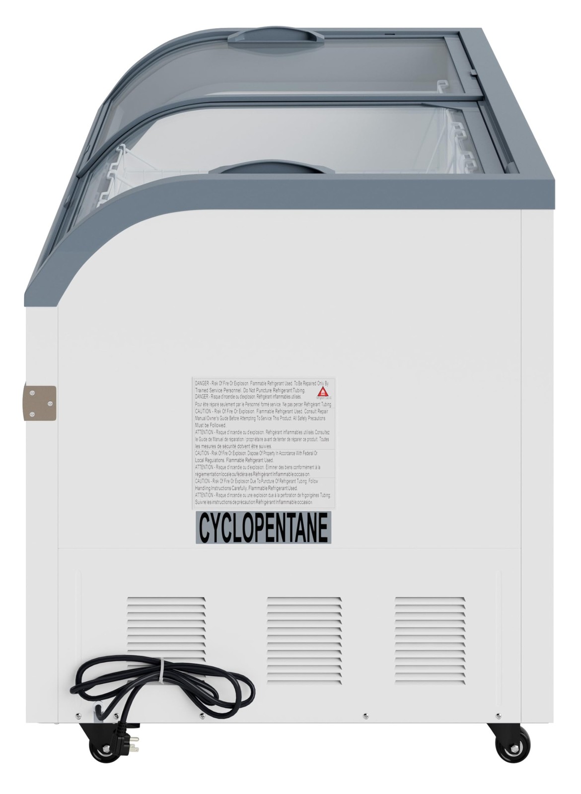 KoolMore 58-inch Manual Defrost Island 14 cu. ft. in White, ETL (KM-ISCF-58MD)