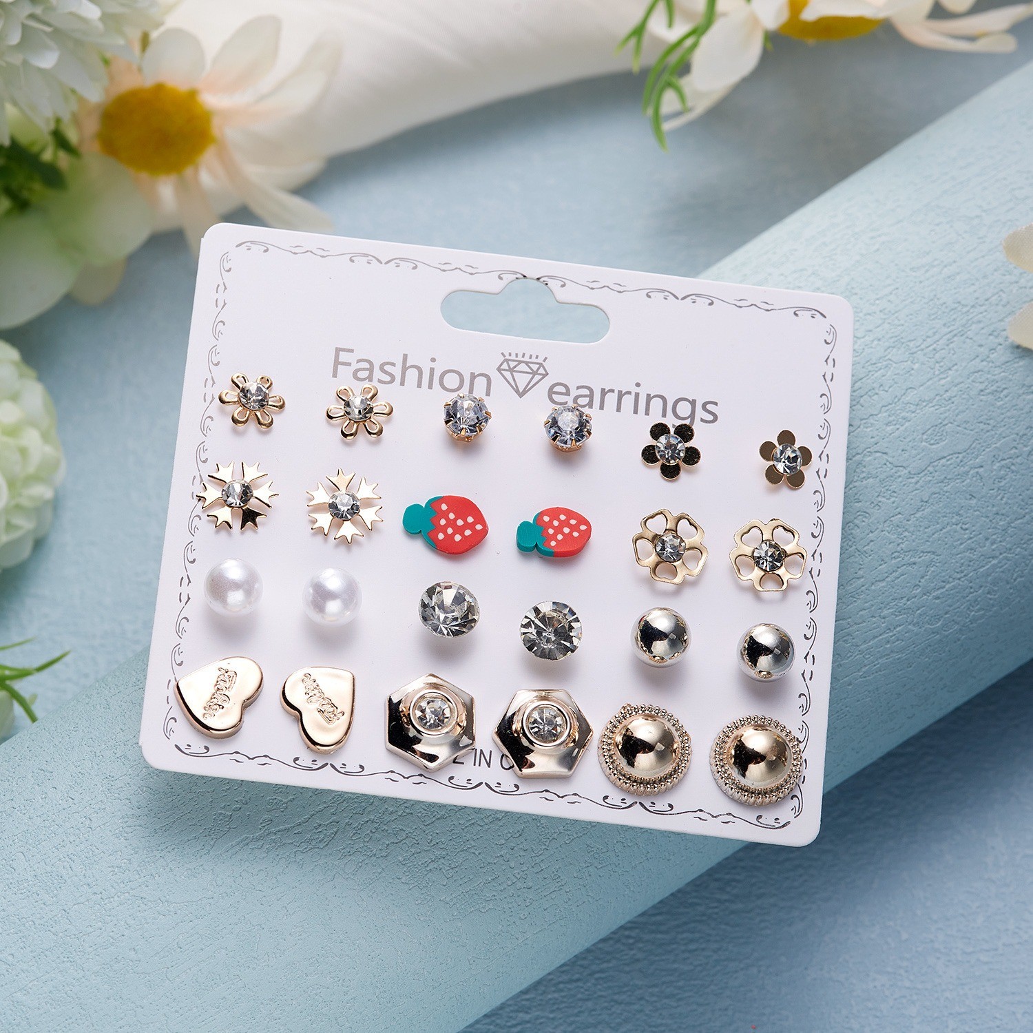Wholesale Lot of 120 Pairs of Assorted Cute Stud Earrings New Bling Glam Gifting