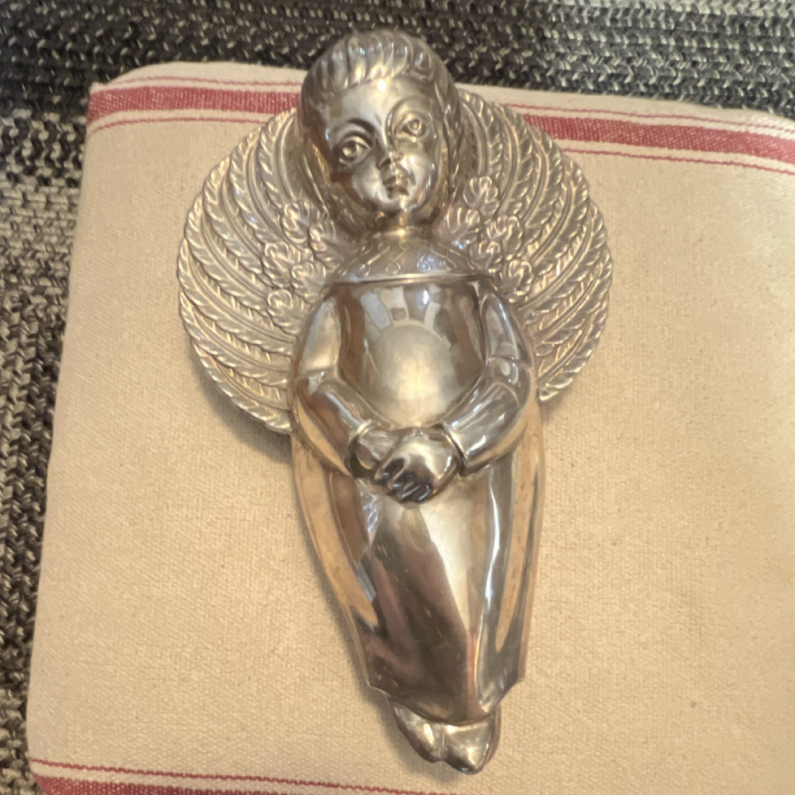 Silver Plated Angel Tree Topper Christmas