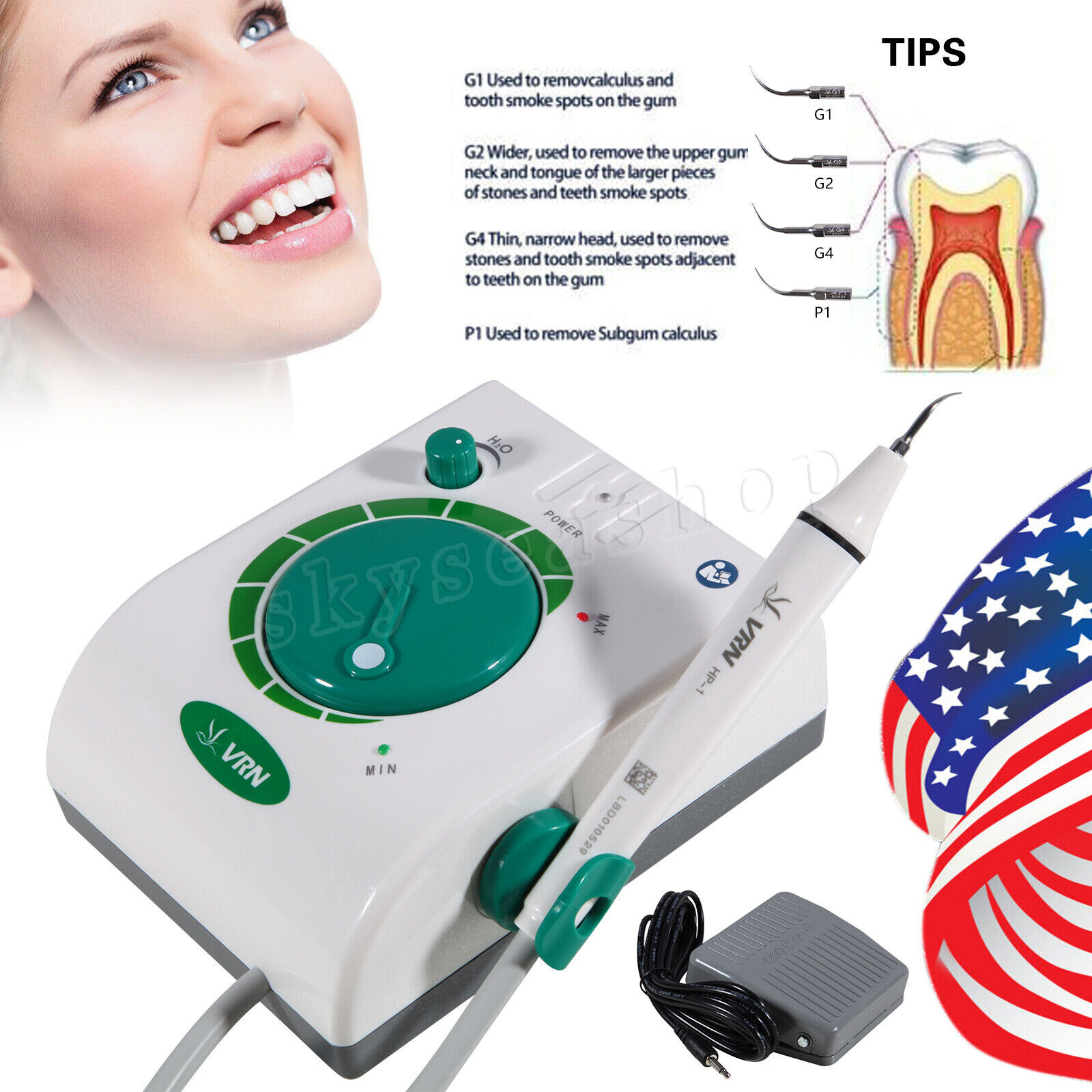 Dental Ultrasonic Piezo Scaler Handpiece For Woodpecker EMS Cavitron VRN-08B