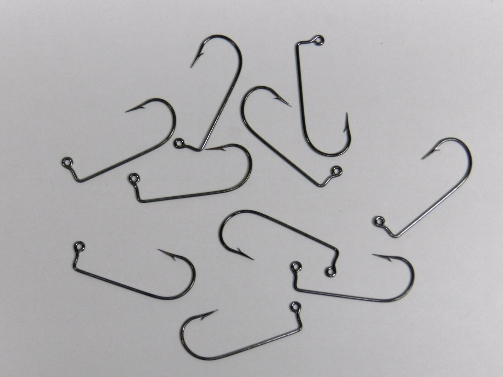 100 Eagle Claw 570BP BLACK CHROME ABERDEEN 90 DEGREE JIG HOOKS You Pick Size