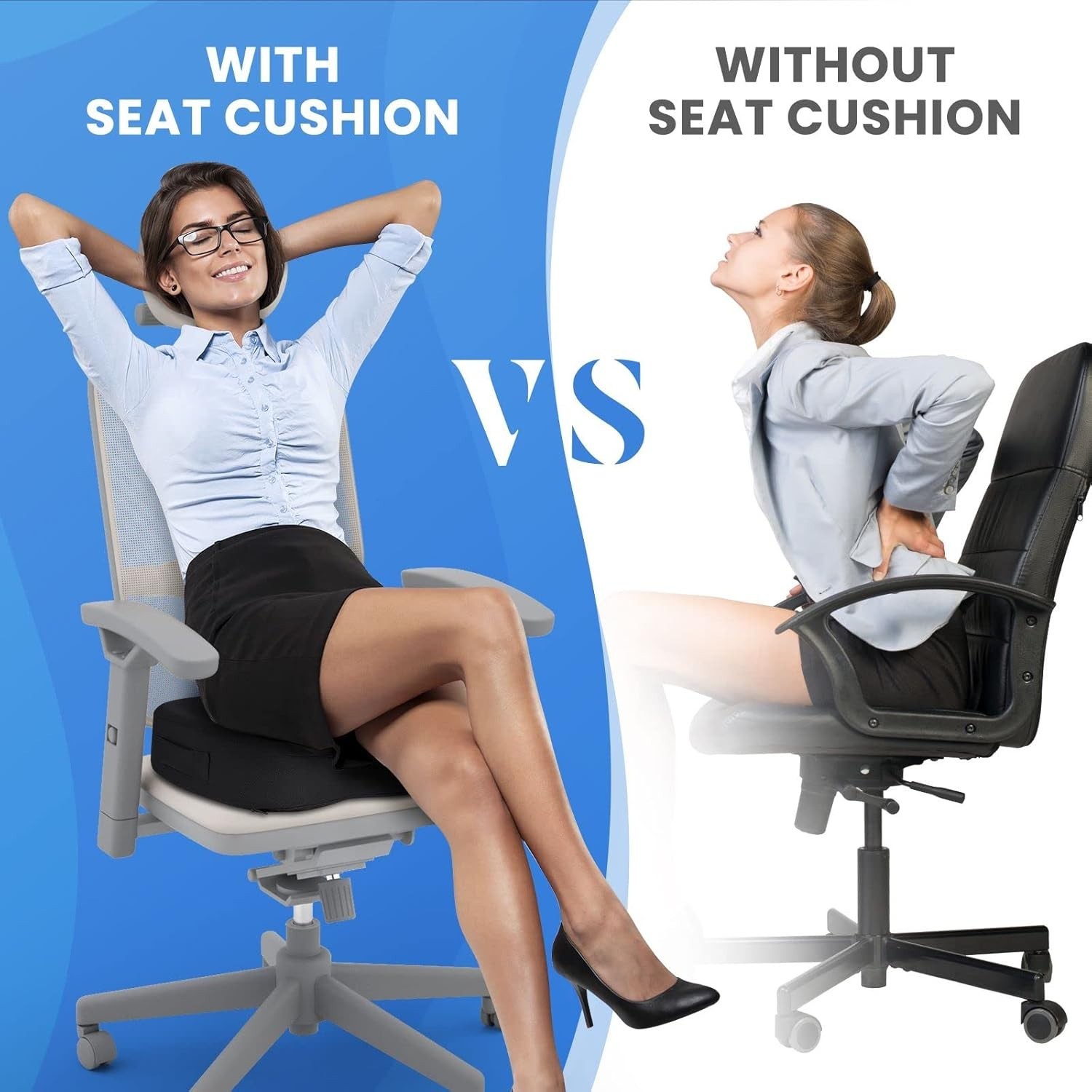 Everlasting Comfort Doctor Recommended Memory Foam Seat Cushions For Office -