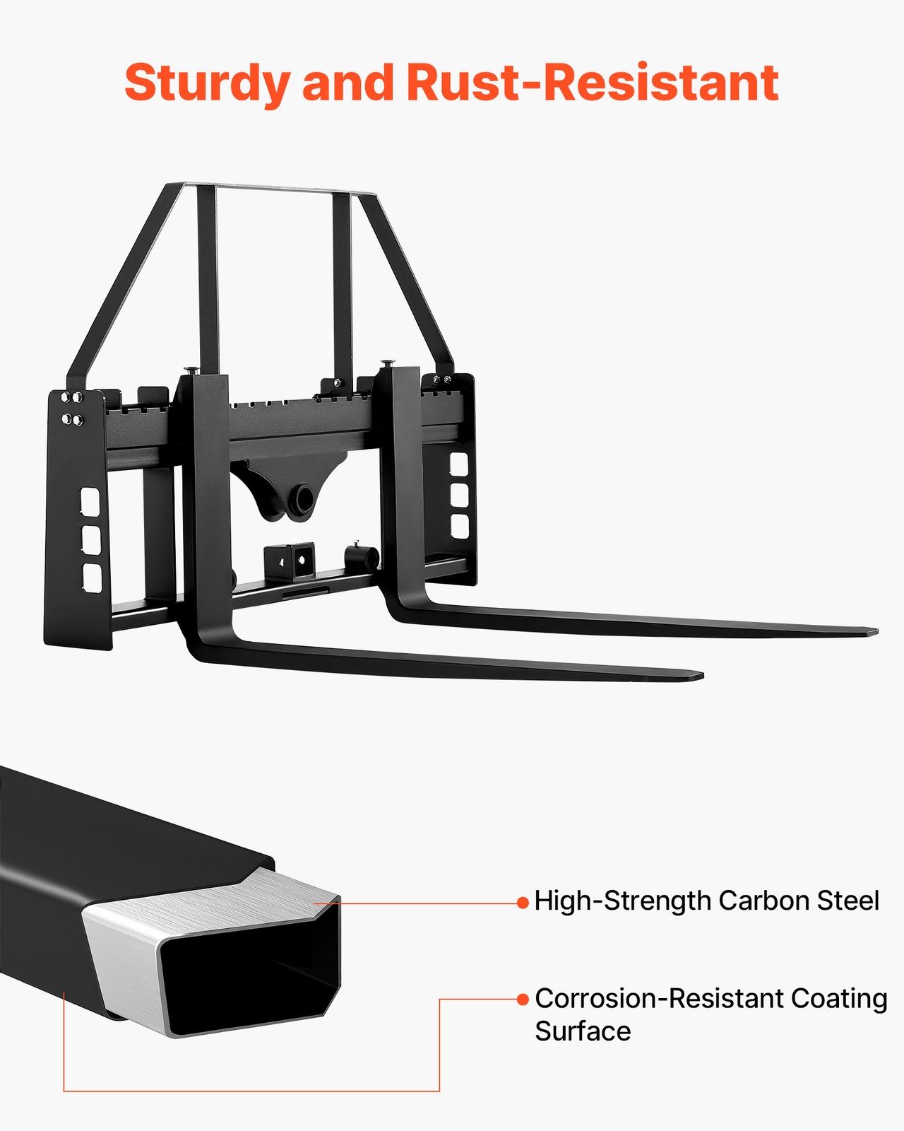 Uimoso Pallet Fork Frame Attachment with 42-Inch Forks, 4000 lbs Capacity