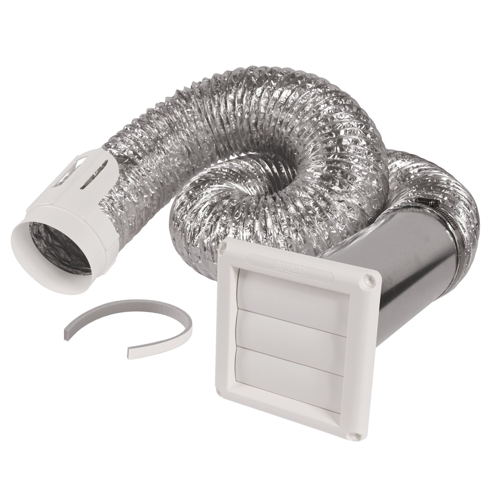 Deflecto Complete 8" Dryer Vent Kit, Water-Resistant