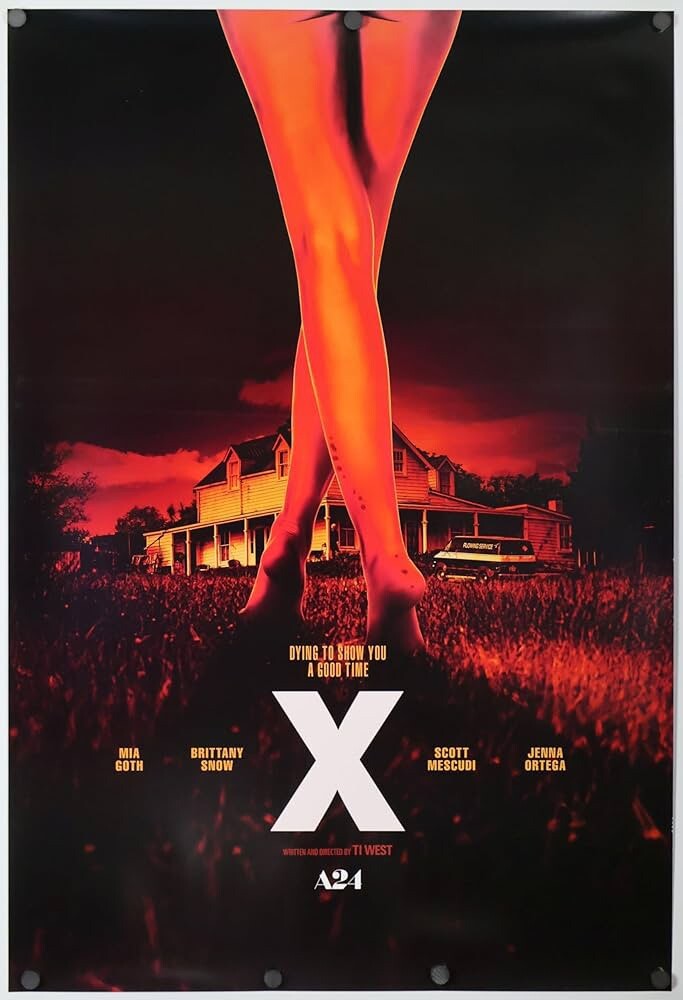 X Original DS Double Sided 27x40 Movie Poster INTL Art Mia Goth, Maxxine Trilogy