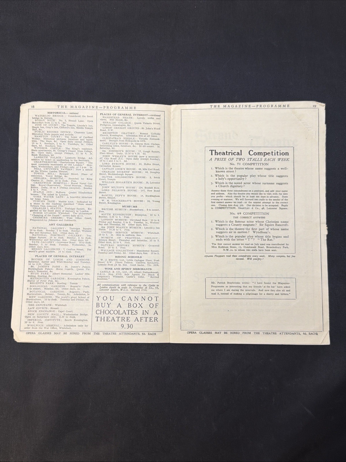 Fred Astaire "STOP FLIRTING" George Gershwin (London Debut) Rare 1924 Playbill
