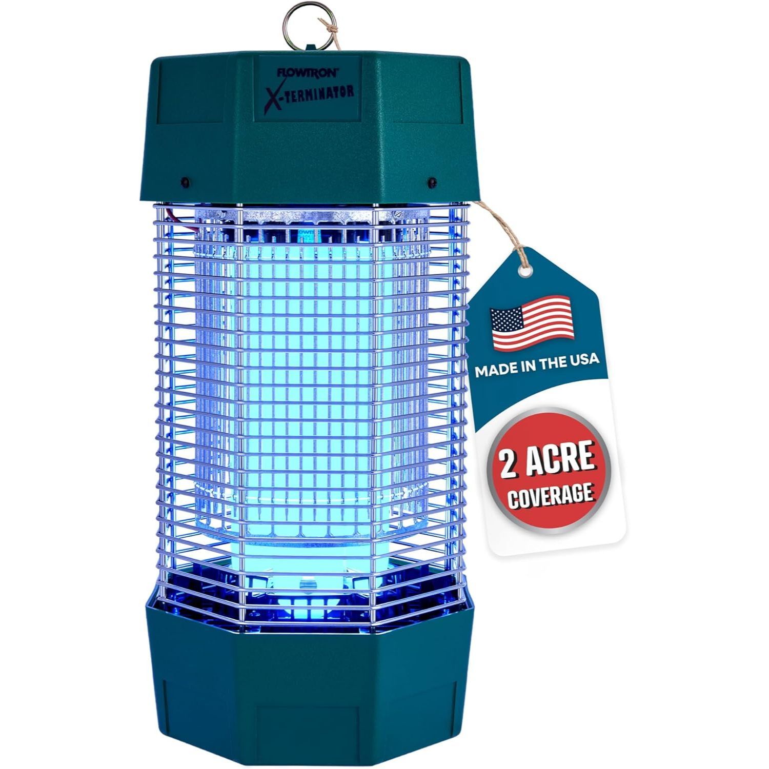 Flowtron 2 Acres Electric Bug Zapper, 120W Outdoor Bug Zapper w/UV Light & More